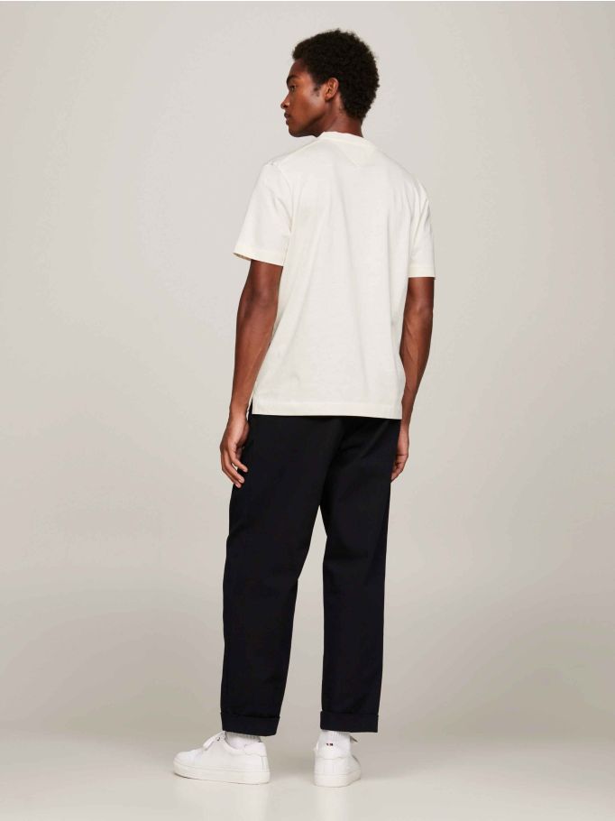 Flag Embroidery Mercerised T-Shirt | Tommy Hilfiger