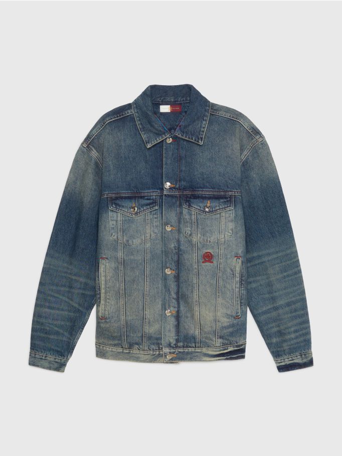 Crest Boxy Fit Denim Trucker Jacket | Tommy Hilfiger