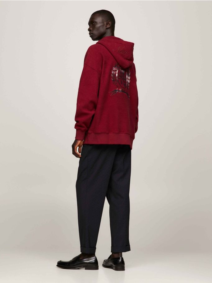Tartan Crest Oversized Fit Hoody | Tommy Hilfiger