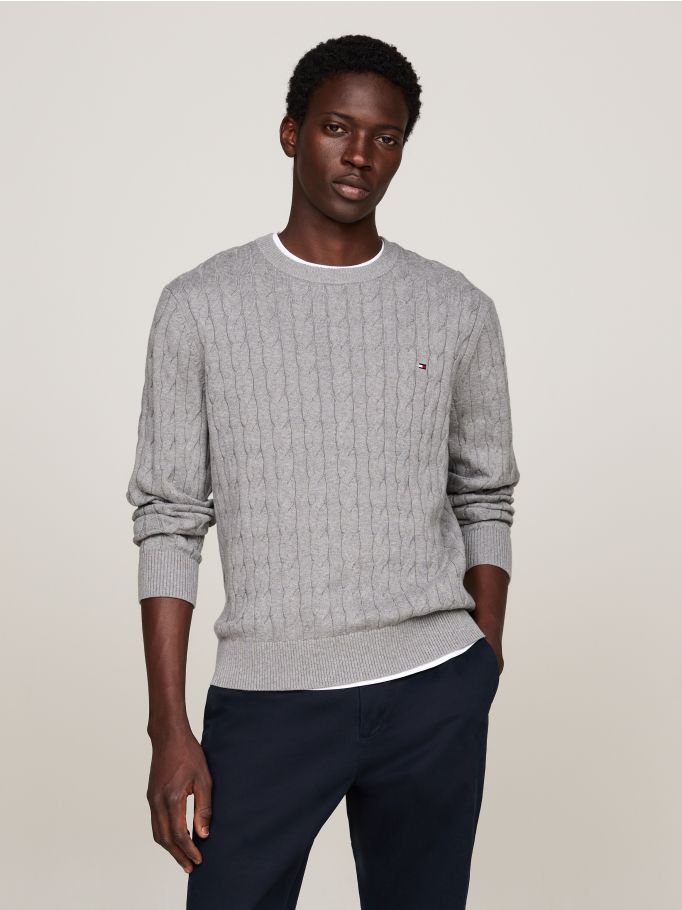 Cable Knit Crew Neck Jumper Tommy Hilfiger