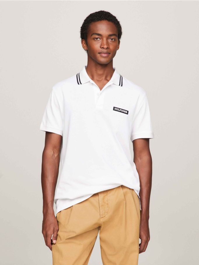 Hilfiger Monotype Tipped Collar Polo | Tommy Hilfiger 