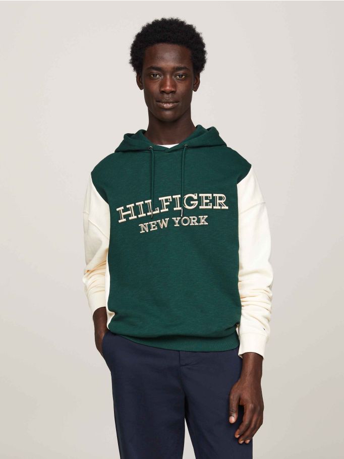 Hilfiger Monotype Colour-Blocked Hoody | Tommy Hilfiger