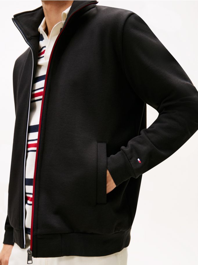 Elegant Signature Tape Zip-Thru Jumper | Tommy Hilfiger