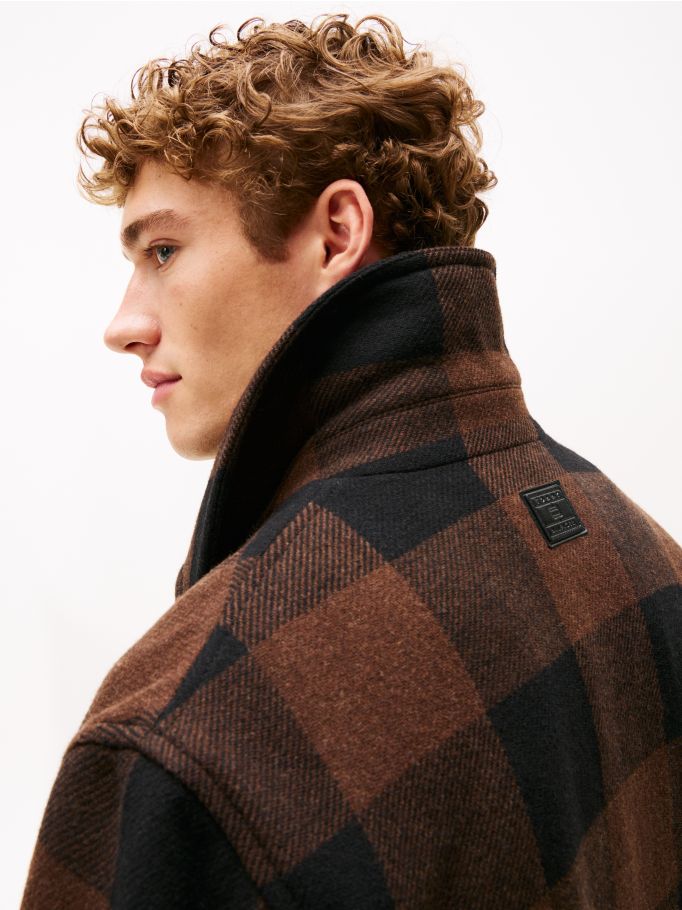 Minimal Wool Blend Check Chore Jacket | Tommy Hilfiger
