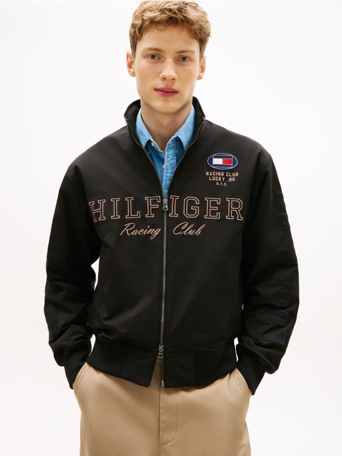 Logo Embroidery Racing Jacket - Black | Tommy Hilfiger