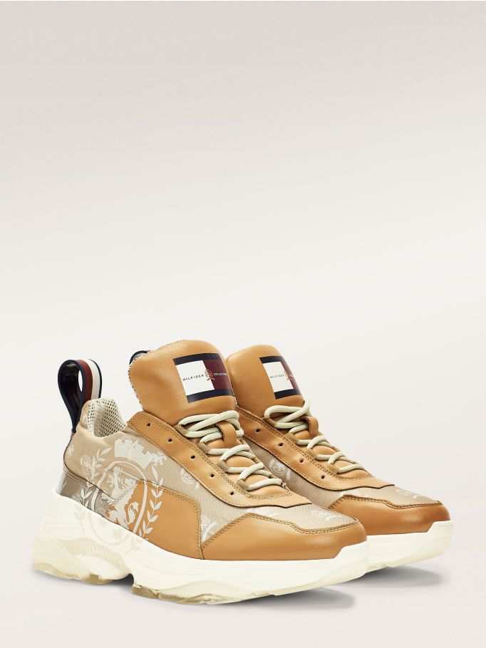 tommy hilfiger gold trainers