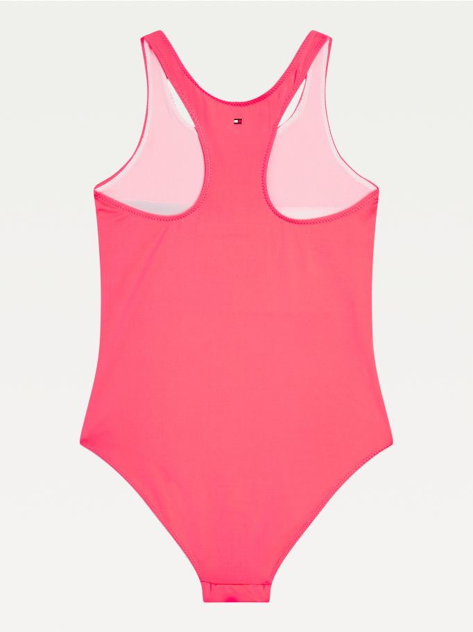 Kids' Stretch Recycled Polyester One-Piece Swimsuit | Tommy Hilfiger UAE