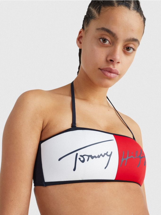 tommy hilfiger bandeau swimsuit