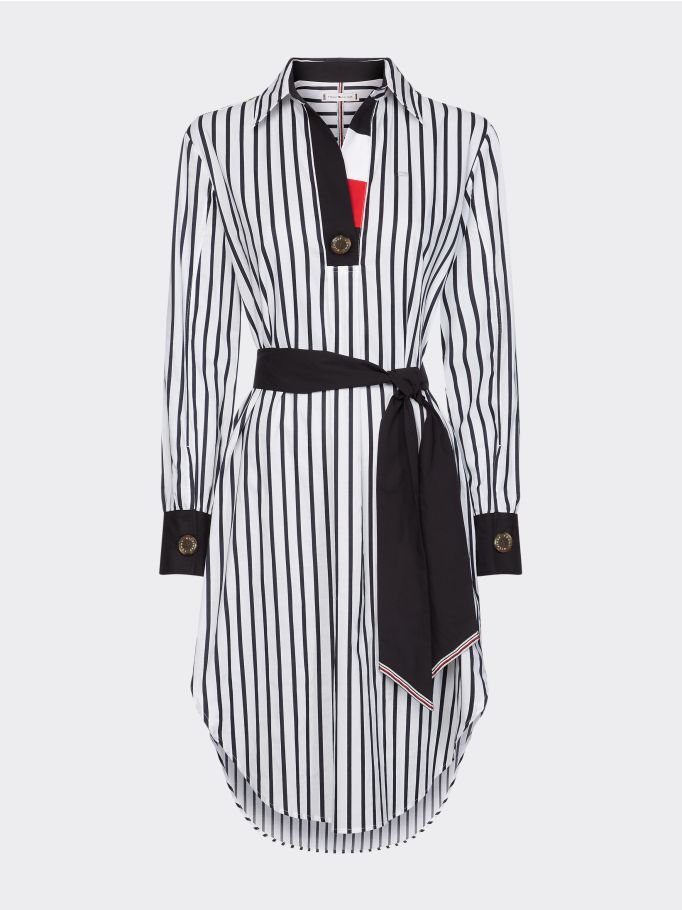 Tommy Icons Stripe Popover Dress