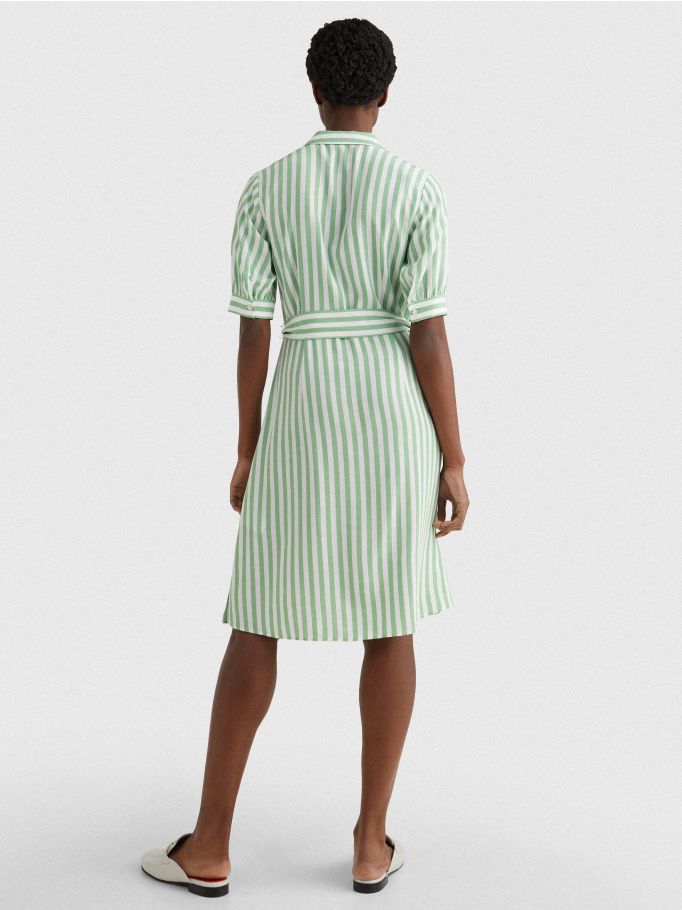 Stripe Viscose Shirt Dress
