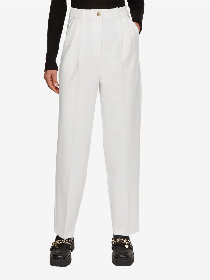 Tapered wide leg trousers discount