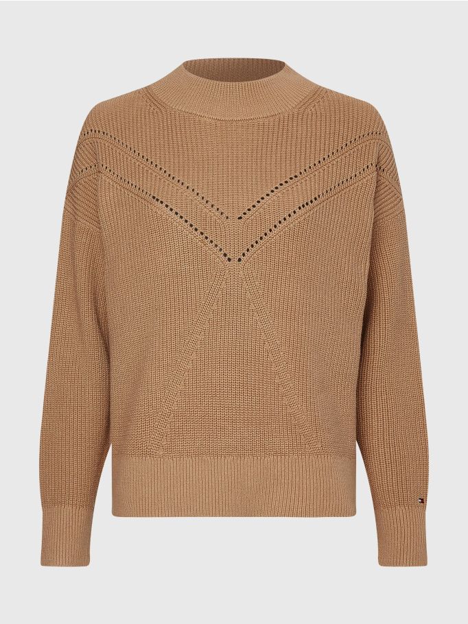 Tommy icons store mock neck jumper