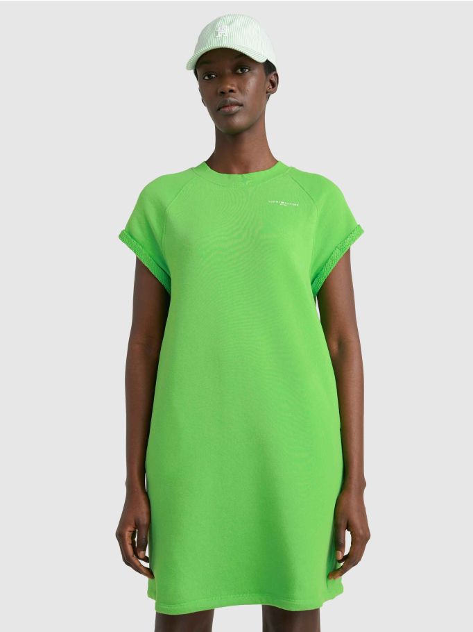 Logo Print Short Sleeves Sweatdress Tommy Hilfiger