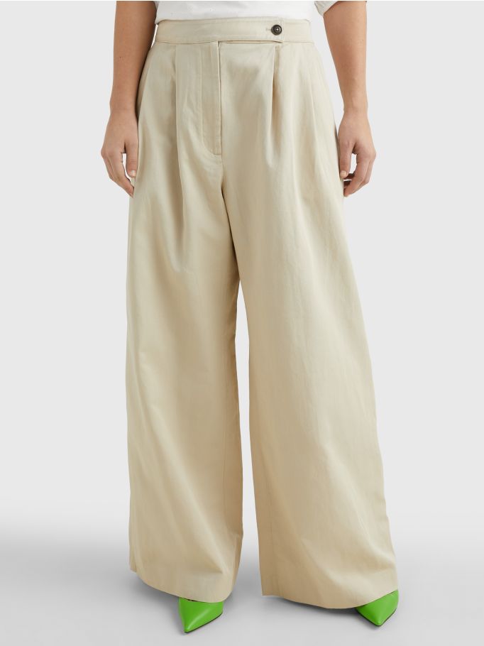 Pleated Wide Leg Trousers | Tommy Hilfiger
