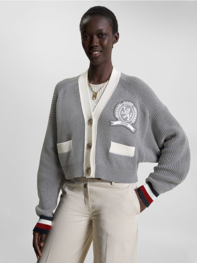 Crest Classics Relaxed Letterman Cardigan Tommy Hilfiger