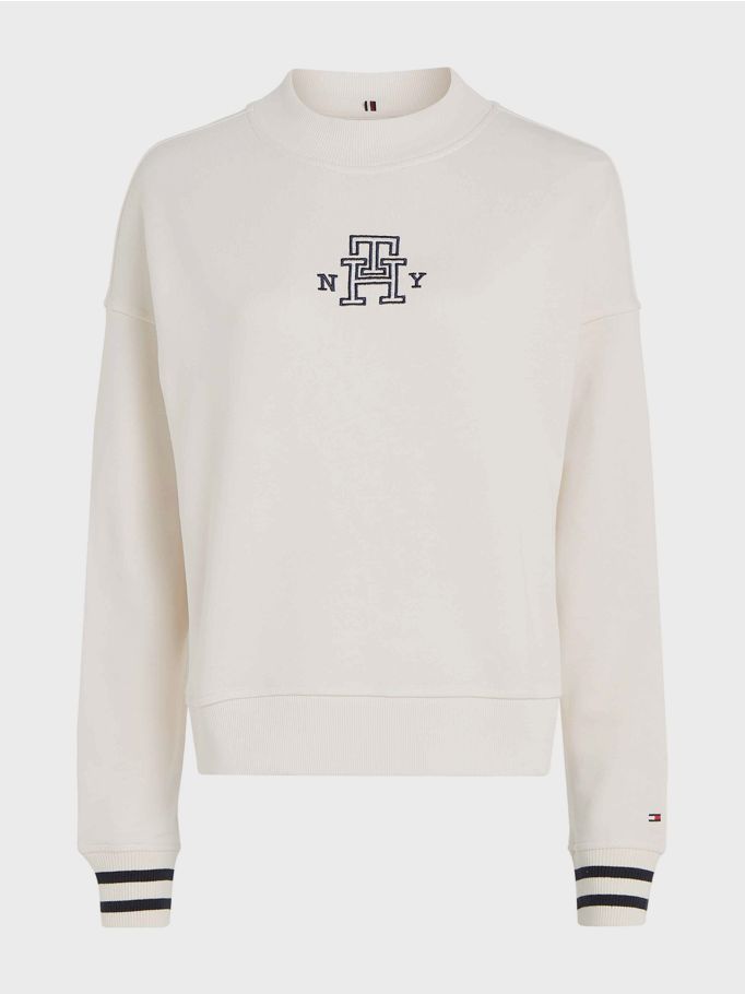 Tommy white sweatshirt clearance