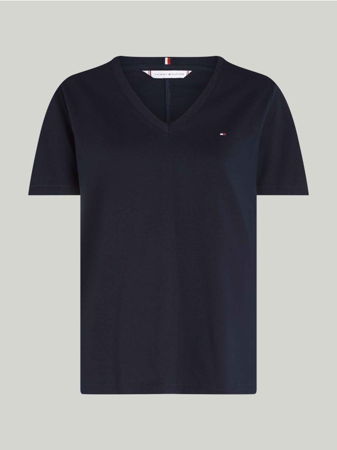 Tommy jeans v neck t shirt hot sale