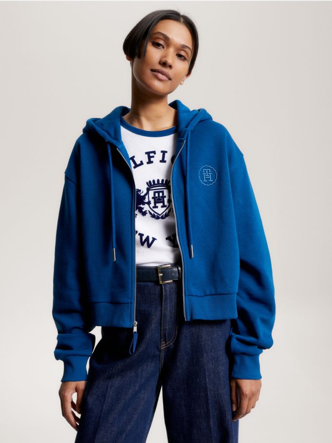 Logo Embroidery Zip Thru Hoody