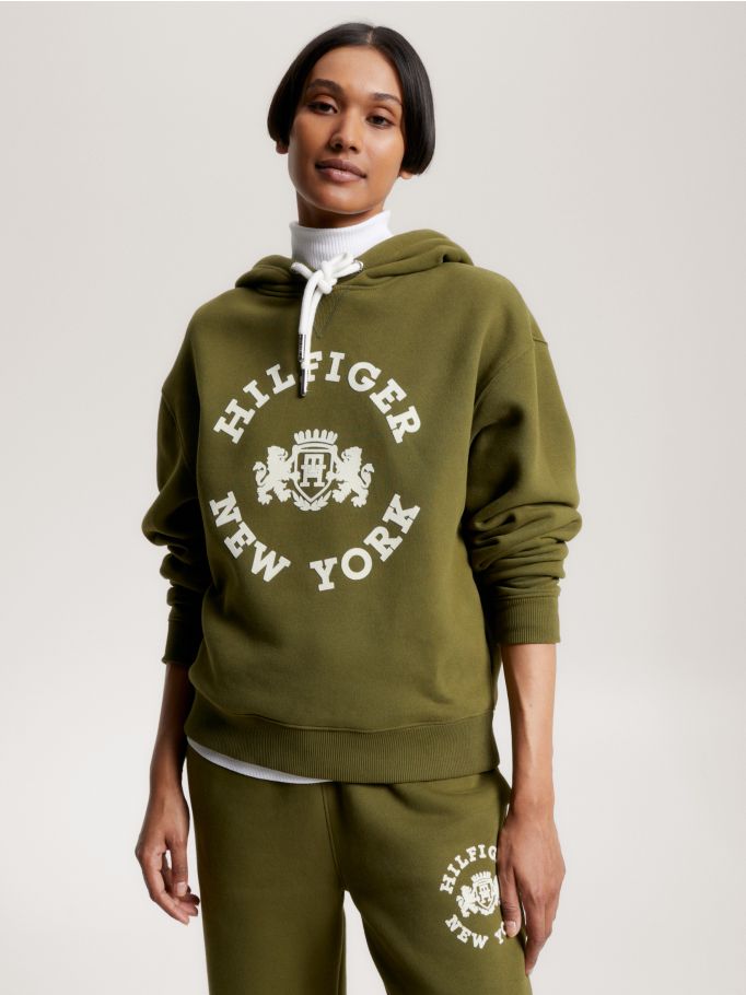 Varsity Flocked Logo Hoody Tommy Hilfiger
