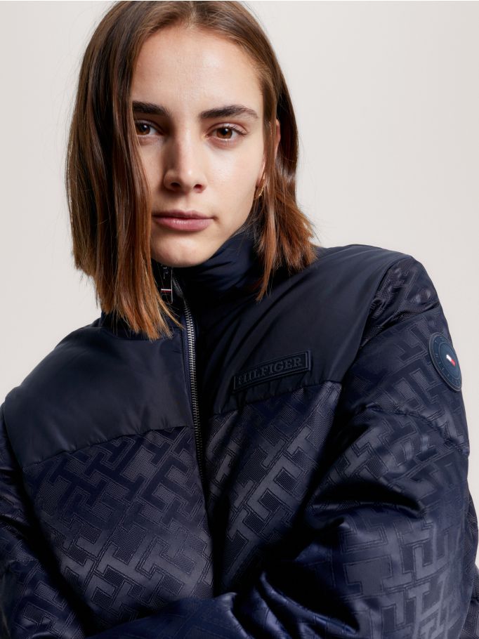 New York TH Monogram Recycled Nylon Puffer Jacket Tommy Hilfiger
