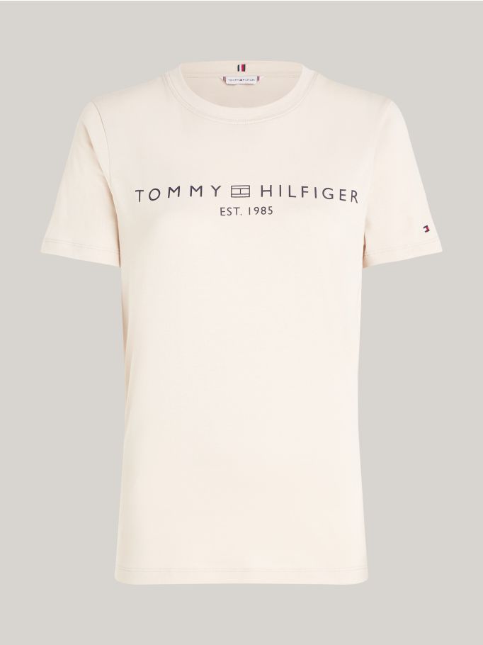 Curve Signature Logo Flag T Shirt Tommy Hilfiger