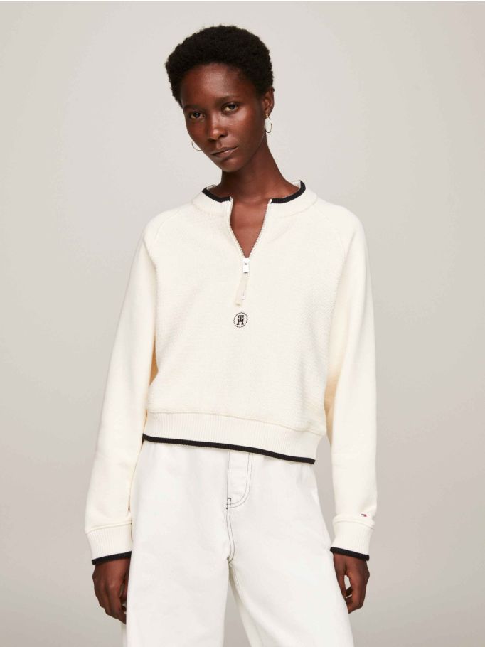 Tommy icons cropped hoodie cheap