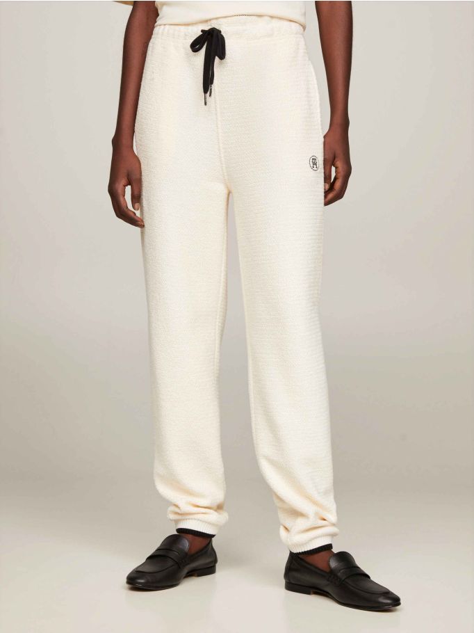 TH Monogram Textured Tapered Joggers