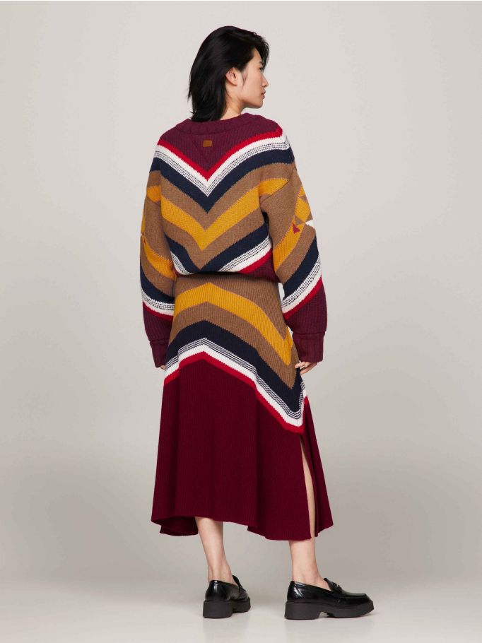 Striped jumper skirt hot sale