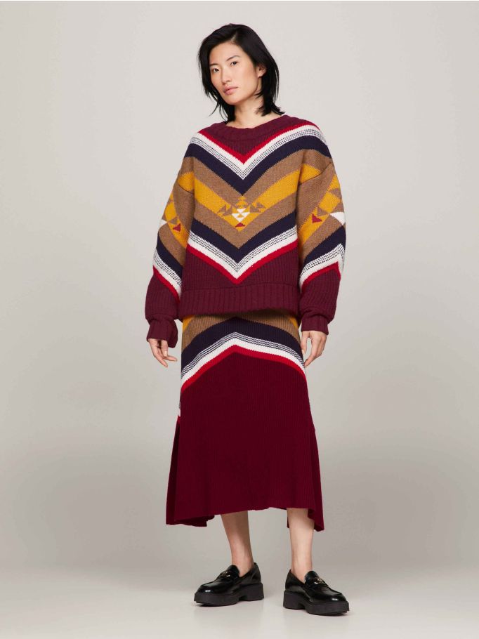 Striped jumper skirt top