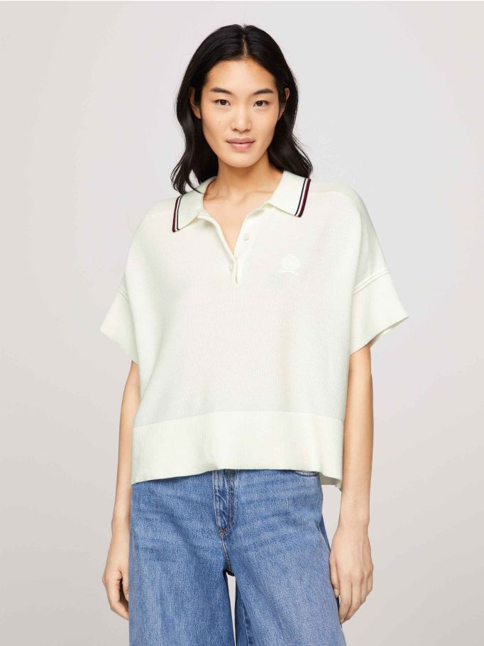Crest Global Stripe Relaxed Polo | Tommy Hilfiger