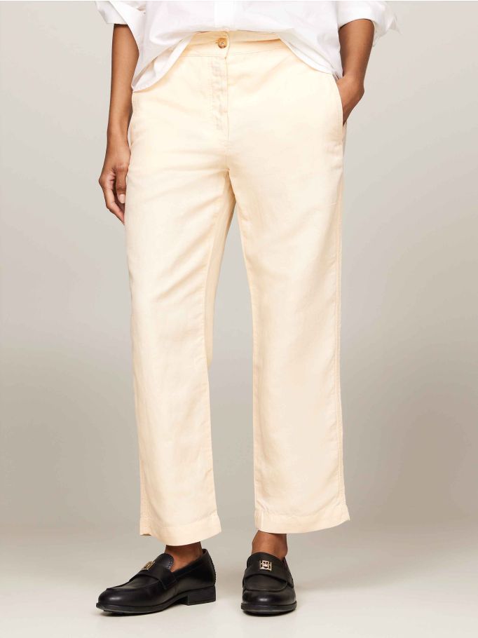 Straight Wide Leg Trousers