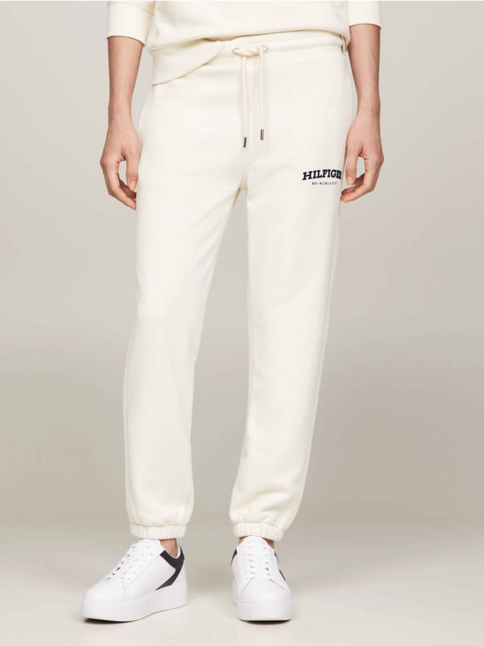 White tommy hilfiger sweatpants best sale