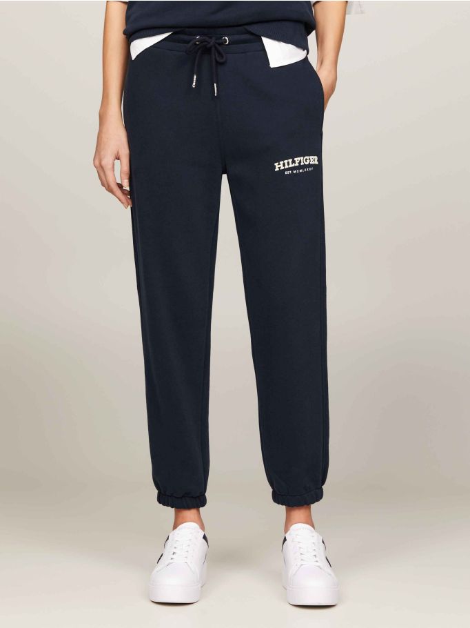 Womens grey tommy hilfiger joggers best sale