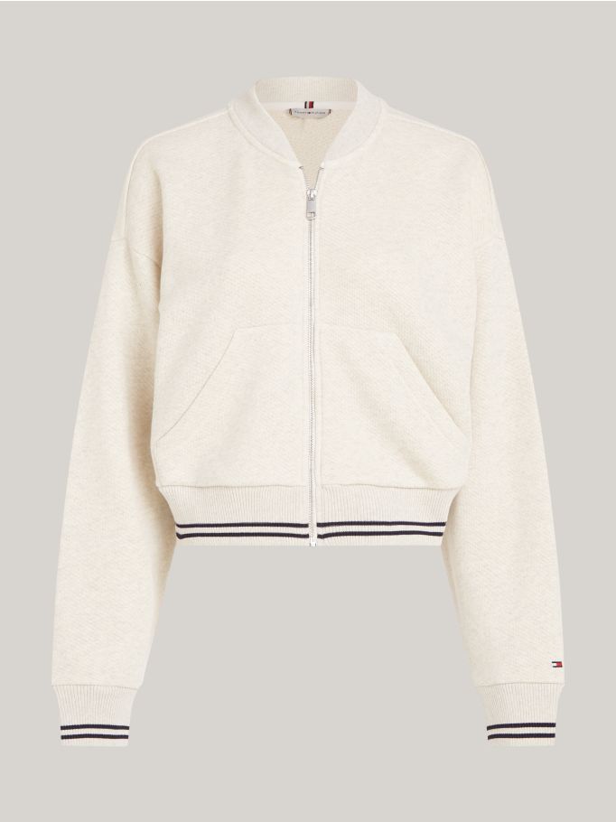 Varsity Back Logo Zip-Thru Relaxed Jumper | Tommy Hilfiger 