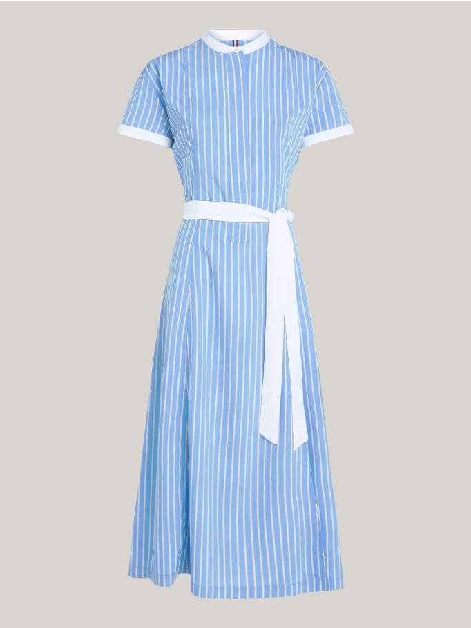 Striped belted dress hotsell