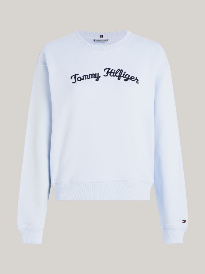 Tommy hilfiger script logo sweater new arrivals