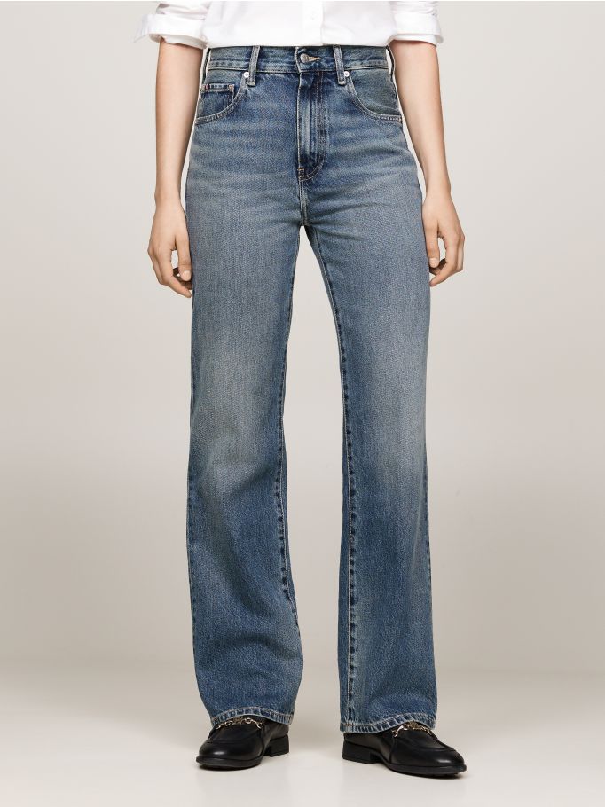 Faded High Rise Relaxed Bootcut Jeans Tommy Hilfiger