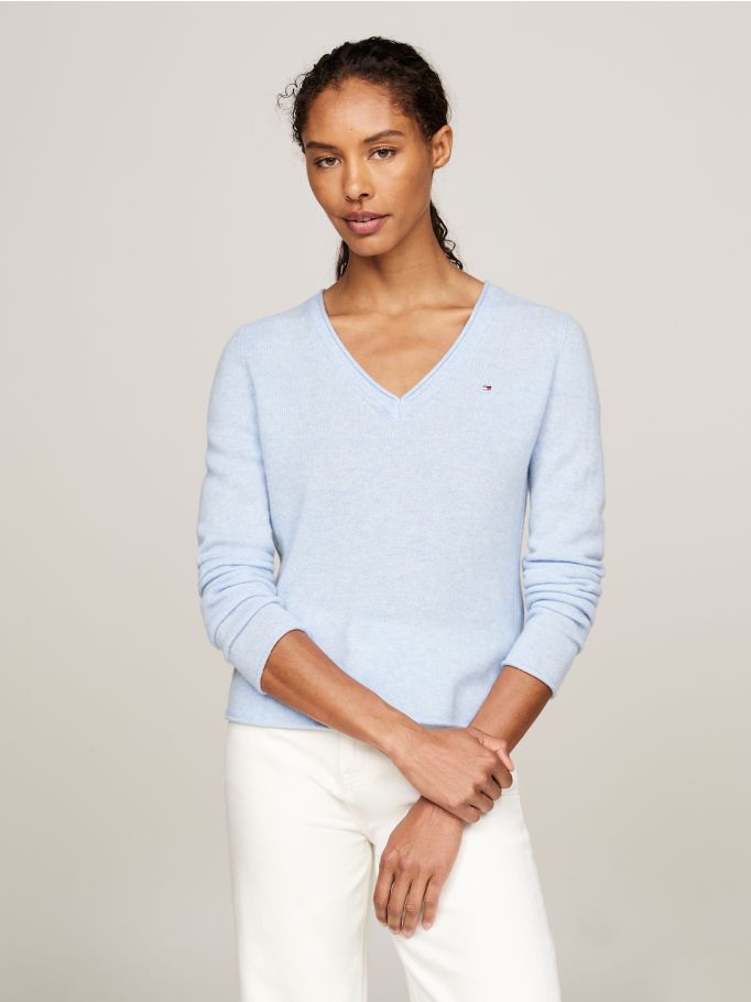 Tommy hilfiger v neck jumper outlet