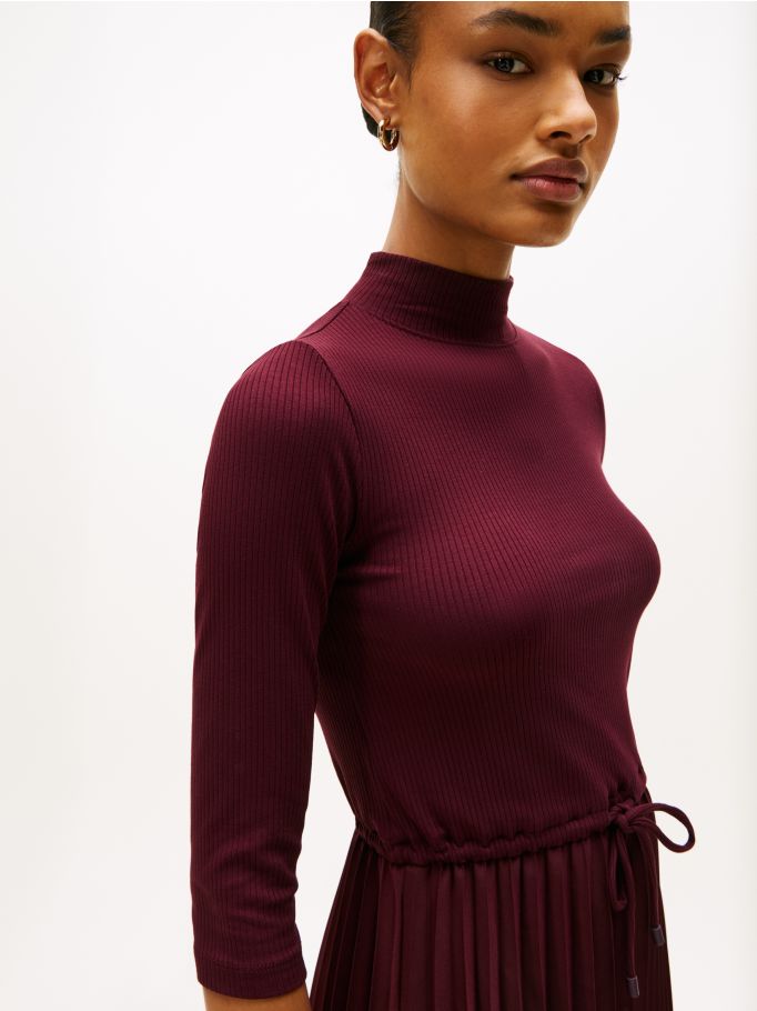 Crisp Pleated Midi Fit And Flare Dress | Tommy Hilfiger