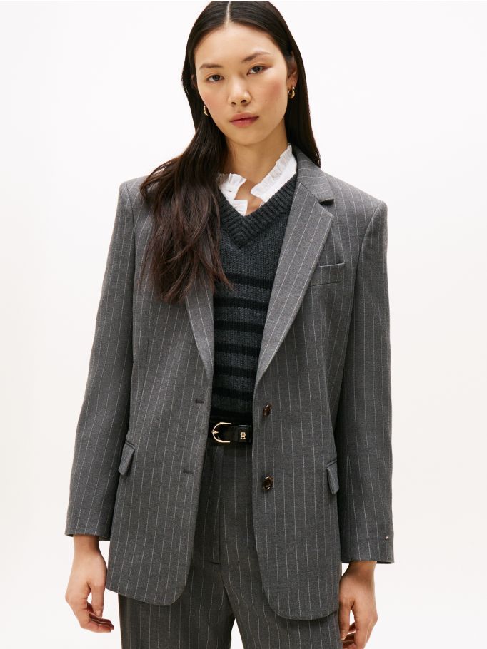 Classic Pinstripe Oversized Fit Blazer Tommy Hilfiger