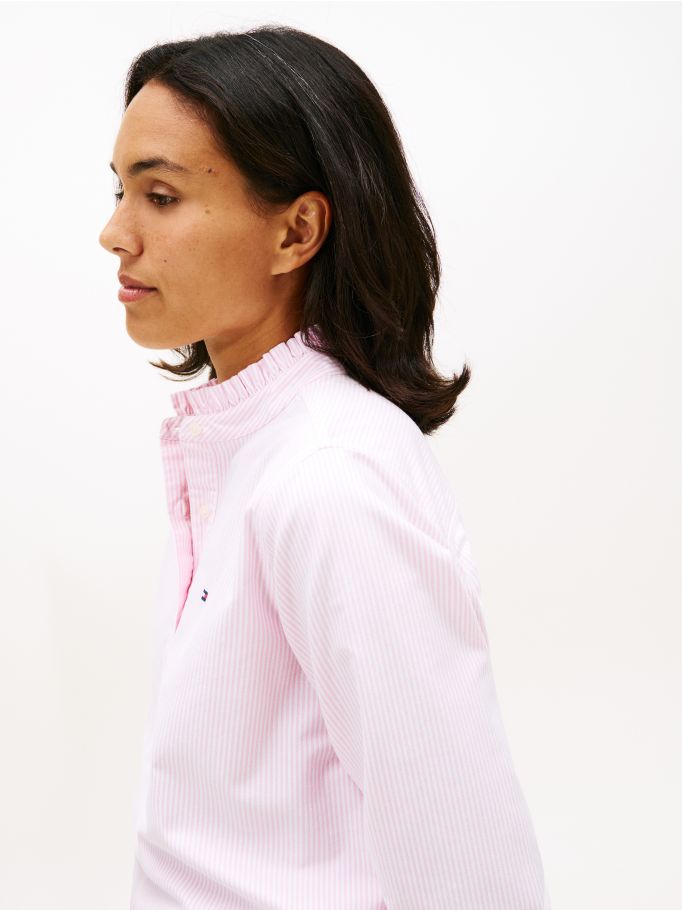 Pink Ruffle Collar Oxford Shirt | Tommy Hilfiger