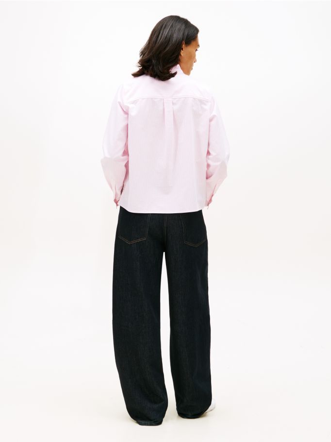 Pink Ruffle Collar Oxford Shirt | Tommy Hilfiger