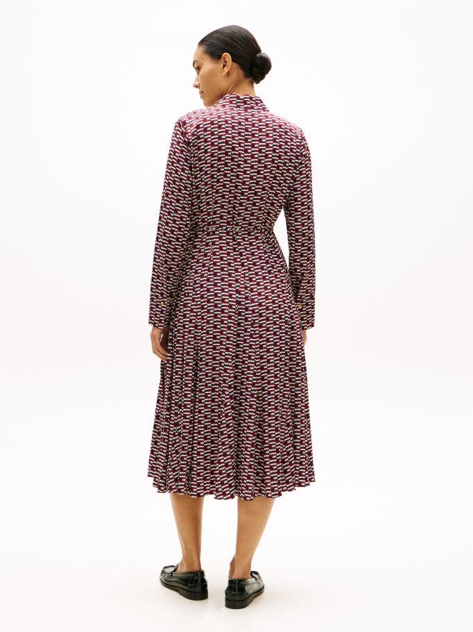 slim fit dress slacks Terese Midi Fit & Flare Dress Fit and Flare Long Sleeve main image 0
