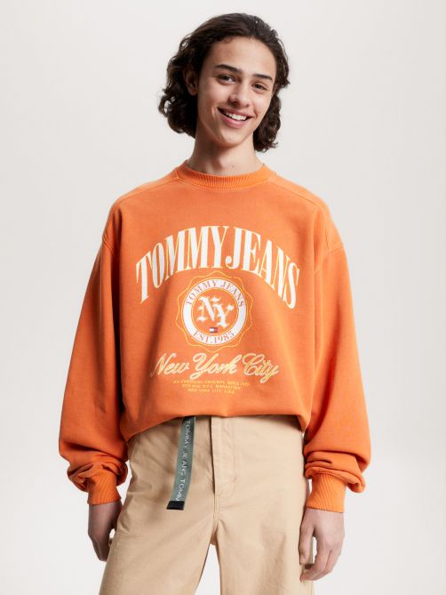 Tommy Jeans MODERN SPORT USA HOODIE - Sweatshirt - citrus orange/orange 