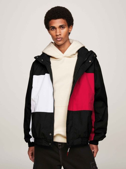 Tommy Hilfiger USA Crest Hooded Jacket  Jackets, Activewear editorial,  Sporty jacket