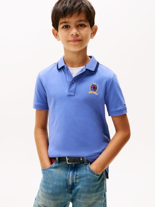 Regular Fit TH Crest Interlock Knit Polo Shirt