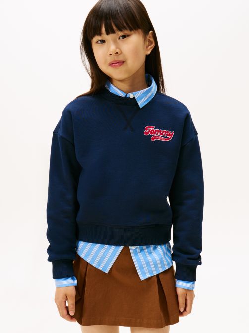 Varsity Flock Logo Relaxed Sweatshirt