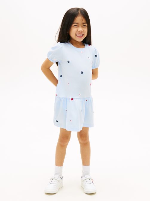 champagne dress for wedding guest Girls: Colorblock Trim Ruffle Dress – Shop the Mint