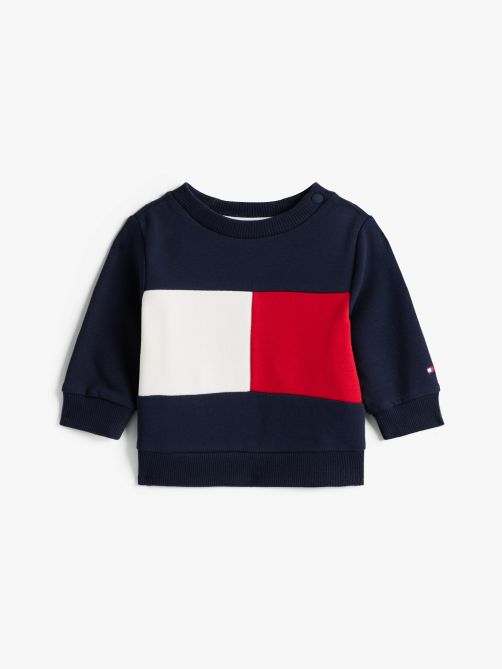 Hilfiger Flag Colour-Blocked Relaxed Sweatshirt