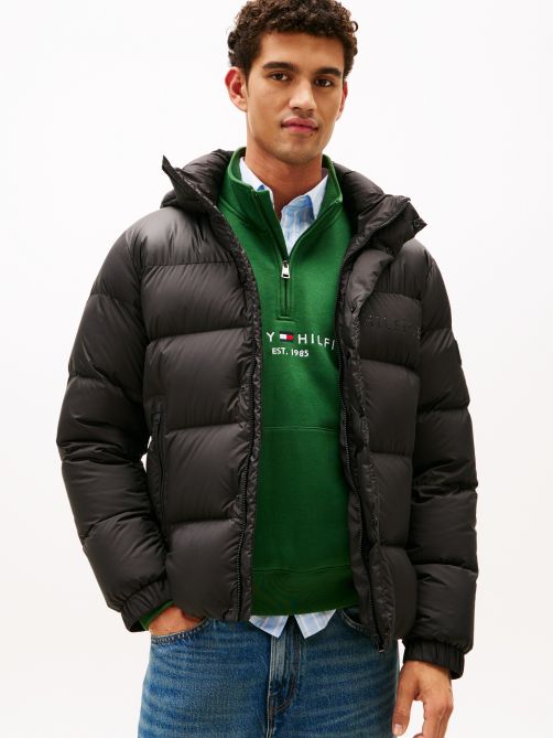 Water Repellent Down Hooded Puffer Jacket